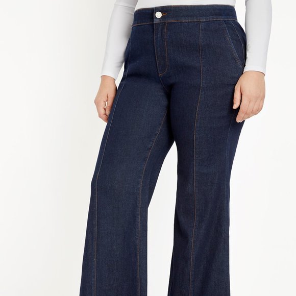 Eloquii Flare Leg Trouser Jean - Picture 2 of 5